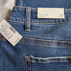 High rise mom jeans SHORT